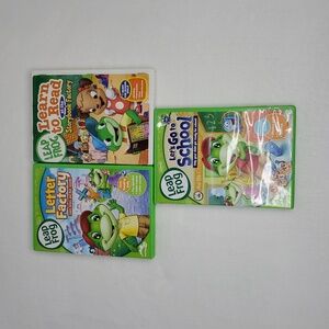 Leap Frog Early Learning Videos Educational Set of 3 DVD's Letters Read